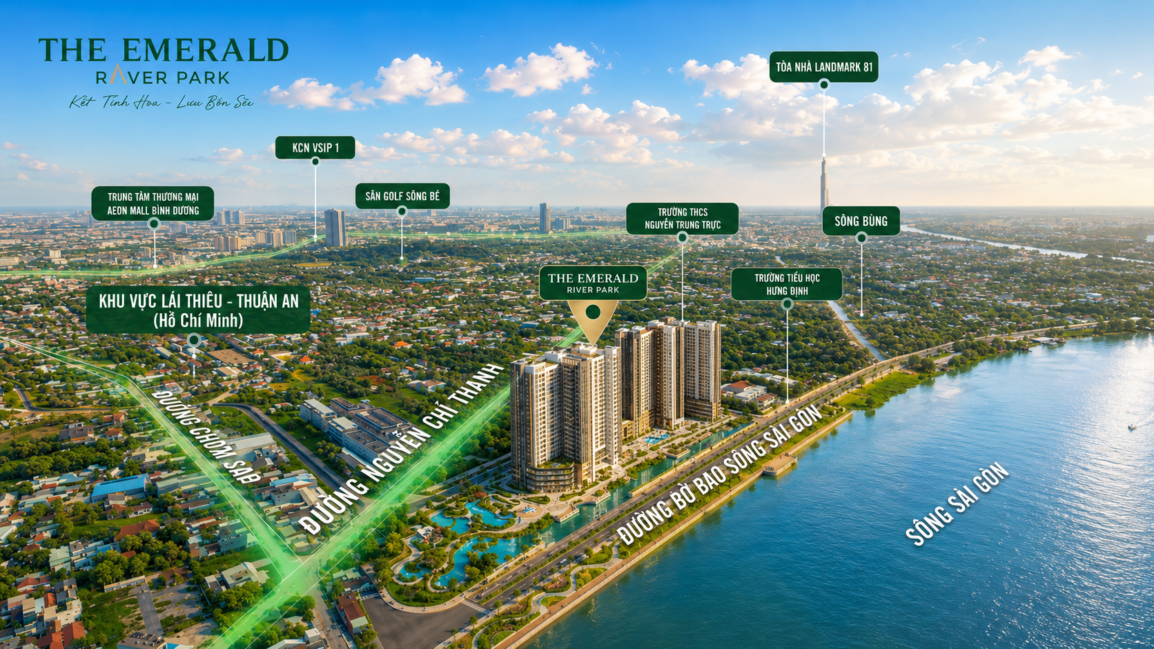 Vị trí dự án bên sông Sài Gòn